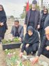 حضور مهاجرانی بر مزار شهدای دانش آموز میناب