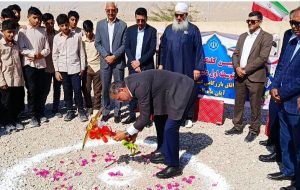 برگزاری آیین کلنگ زنی دبیرستان متوسطه اول دکتر چمران انگوران