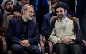 پیام تسلیت حضرت آیت‌الله سیّدمجتبیٰ حسینی خامنه‌ای رهبر معظّم انقلاب اسلامی در پی شهادت دکتر علی لاریجانی دبیر شورای عالی امنیت ملی، فرزند و بعضی از همکاران ایشان